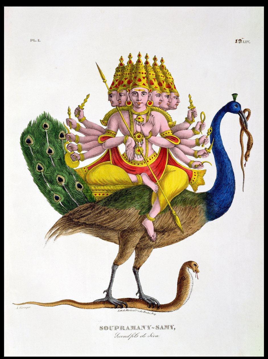 Skanda, graveret af Marlet af A. Geringer