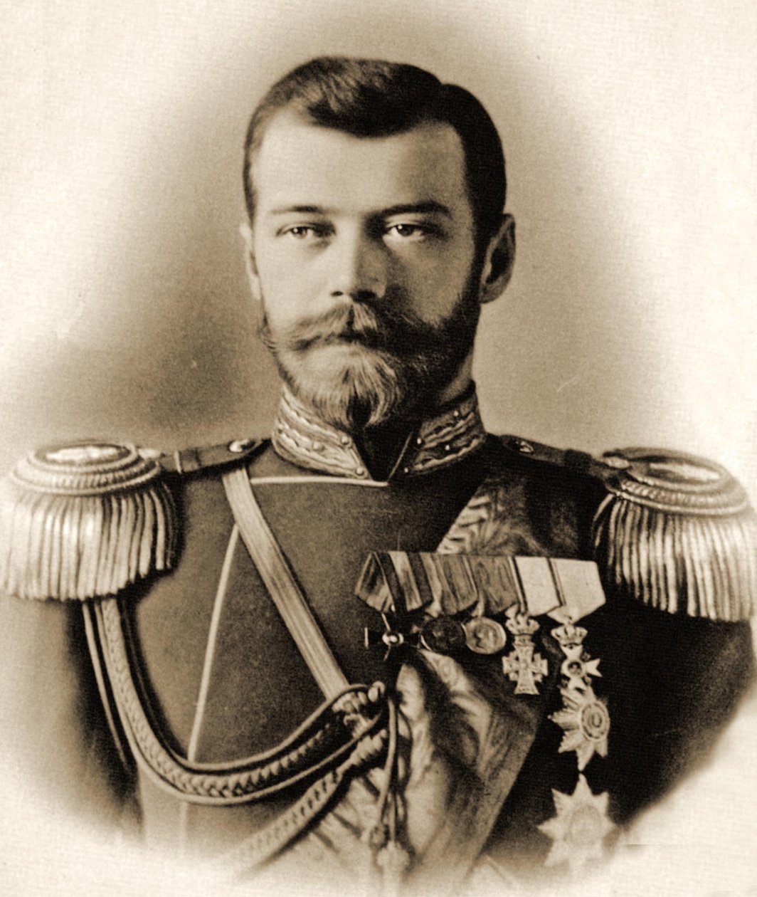portræt af zar Nicholas II (1868-1918) 1898 (bw foto) af A. Pasetti Photo Studio