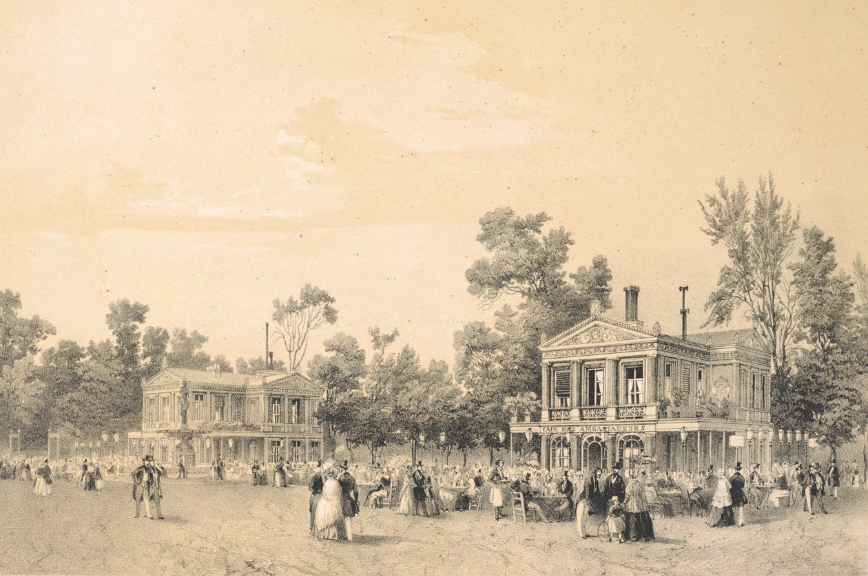 Cafe des Ambassadeurs, Champs-Elysees af A Provost