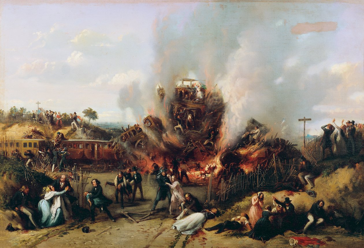 Katastrofe på jernbanen mellem Versailles og Bellevue, 8. maj 1842 af A Provost