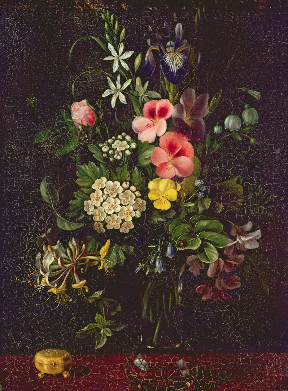 Vase med blomster, 1775 af A. Viedebant