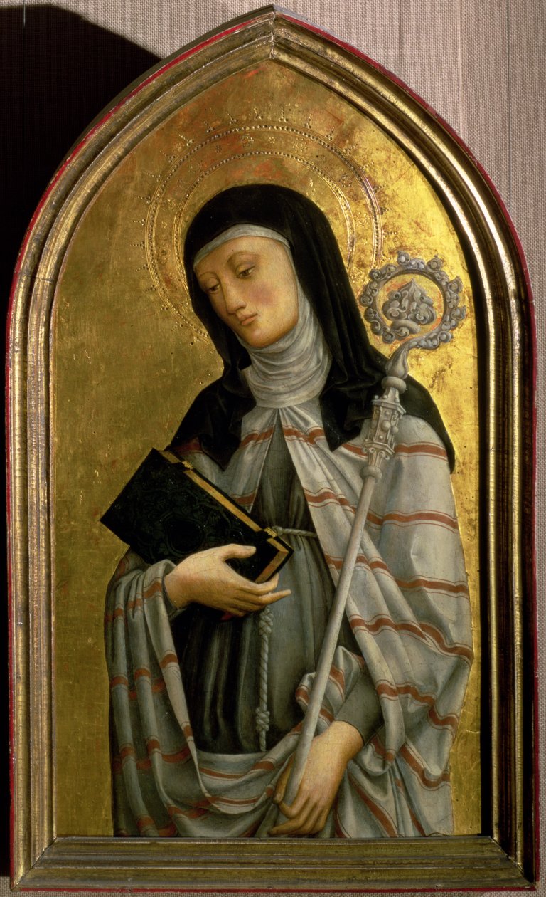 St. Clare, panel fra en polyptikon fjernet fra kirken St. Francesco i Padua (panel) (se også 72517) af A. and B. Vivarini