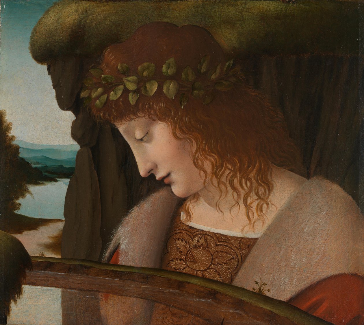 Narcissus af Leonardo da school of Vinci