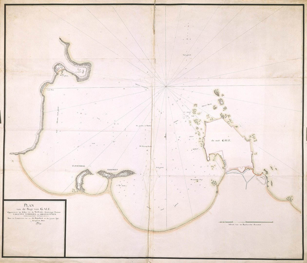 Kort over Bay of Gale af A.A. Buijskes