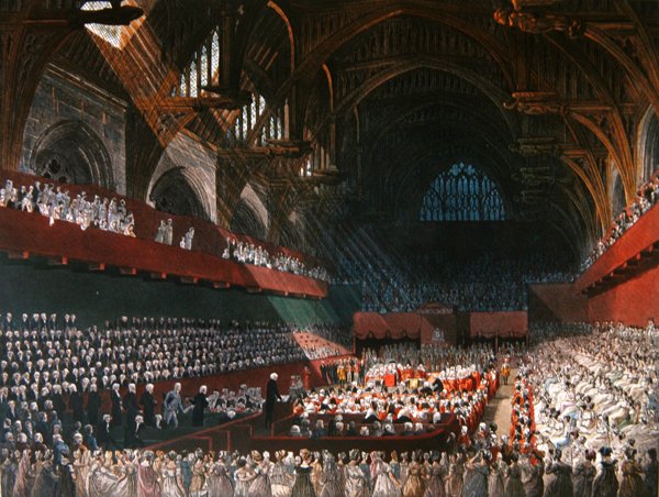 Retssag mod Lord Melville i Westminster Hall i april 1806 af A.C. and Nattes J.C. (after) Pugin