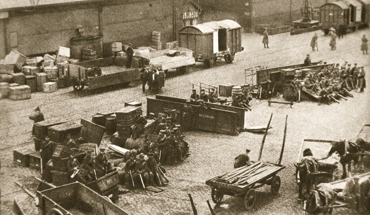 Den 2. bataljon af Royal Sussex Regiment, Belfast, Irland, 1907 af AE Brown