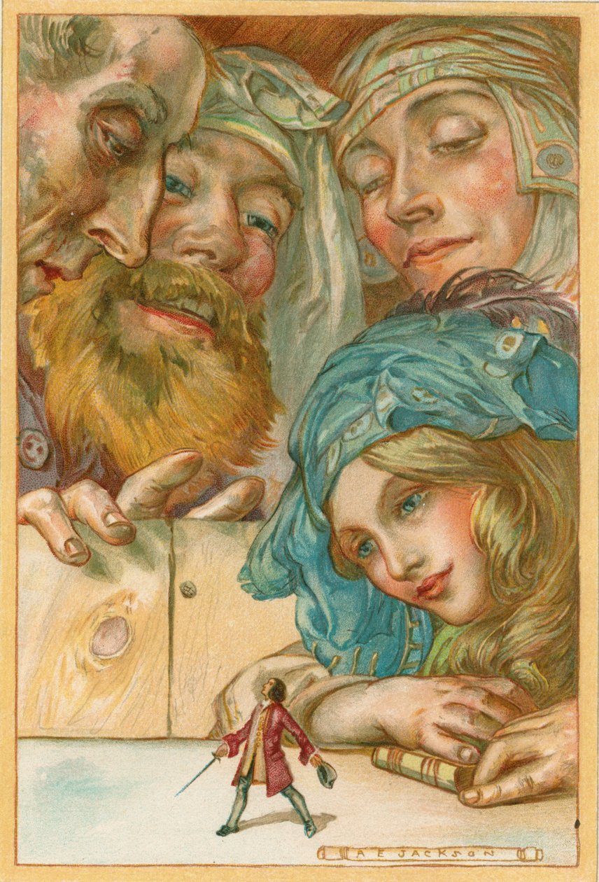 Scene fra Gullivers rejser af Jonathan Swift, 1911 af AE Jackson