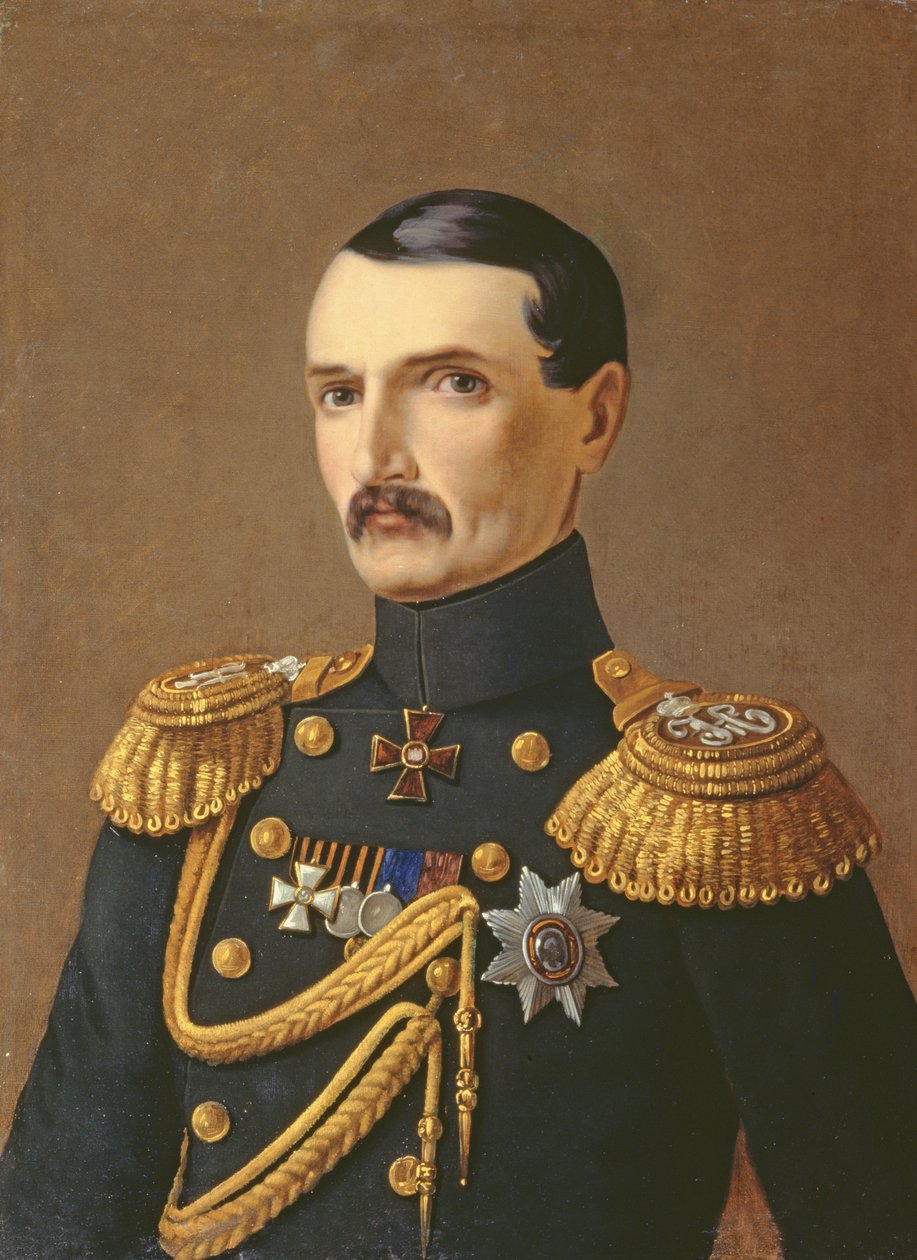 Portræt af admiral V.A. Kornilov (1806-1854), Krim-helt af A.F. Permyakov
