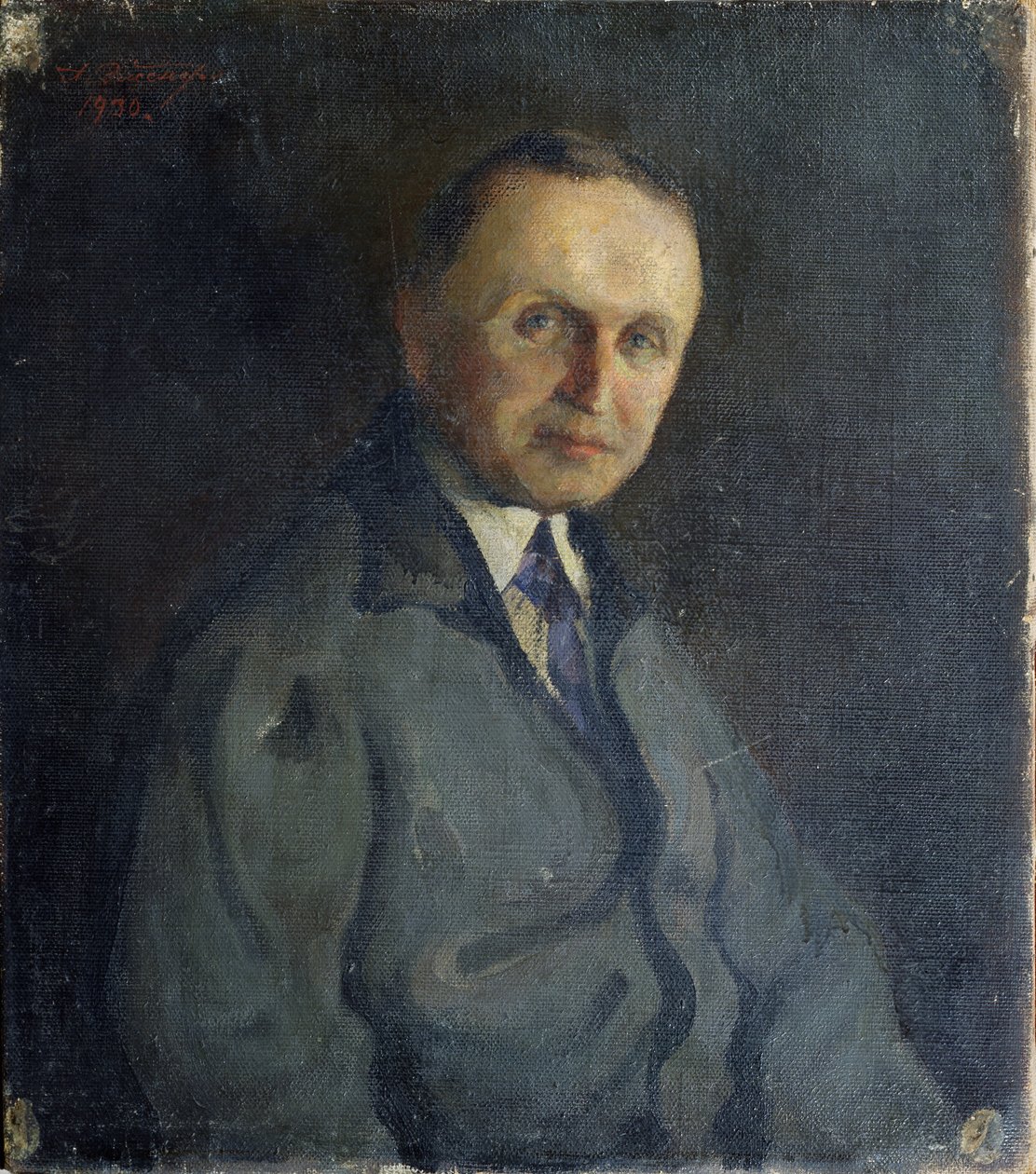 Portræt af pianisten Konstantin Igumnov 1873-1948, 1930 af A.K. Elsner