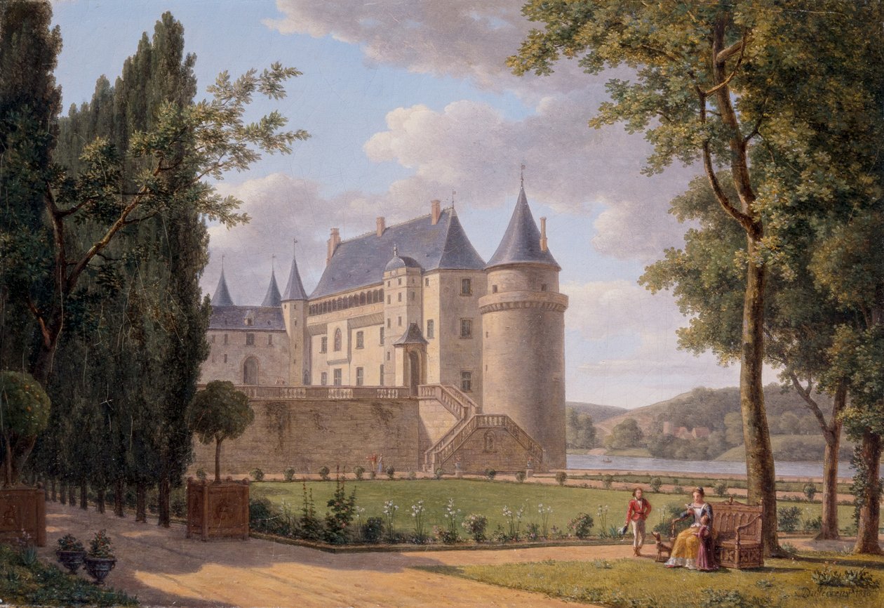 Udsigt over Château De La Guerche af A.L.R.M. Duperraux