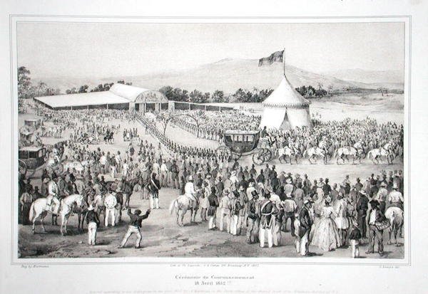 Kroningen af general Faustin Soulouque (ca. 1785-1867) som kejser af Haiti af A. (after) Hartmann