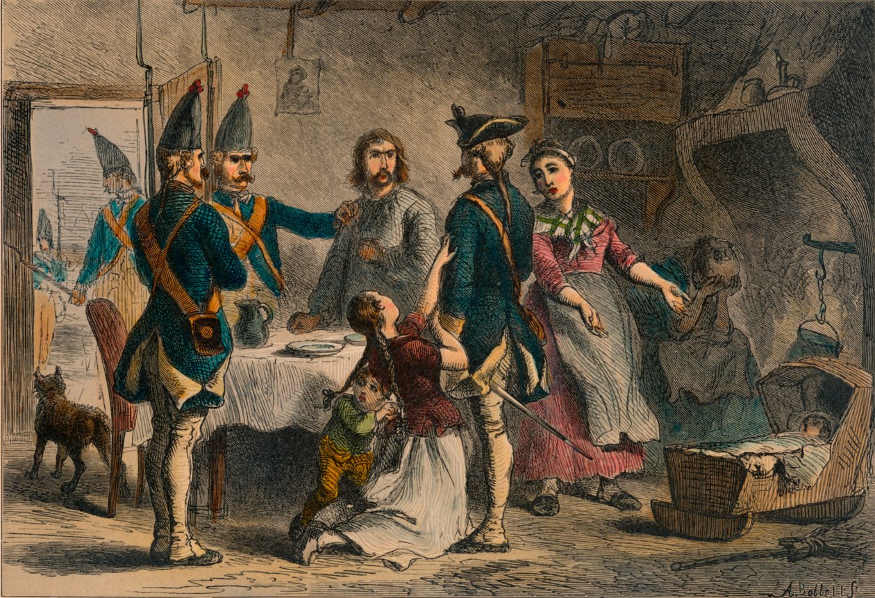 Værnepligt af tyske soldater til tjeneste i Amerika, c1800-tallet af A Bobbell