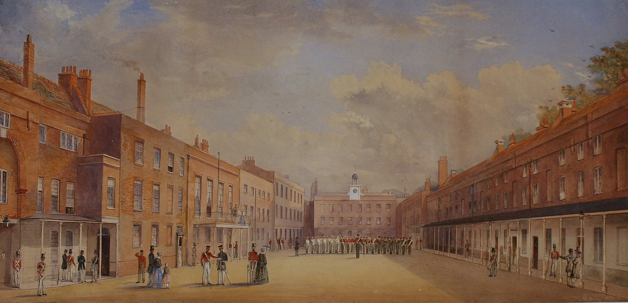 Old Clarence Barracks, Portsmouth, Hampshire, 1847 af A. C. Snape