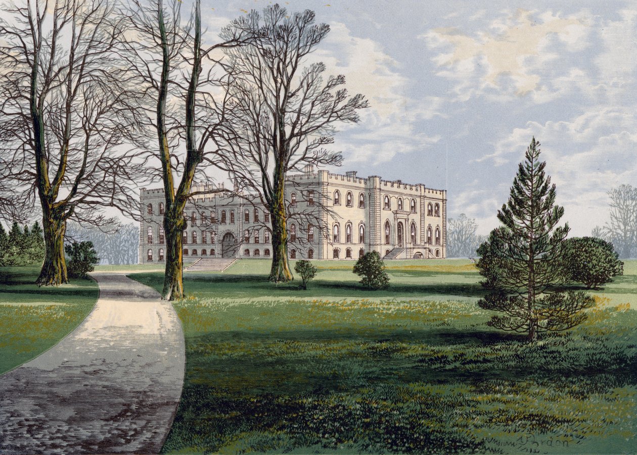 Kimbolton Castle, Cambridgeshire, slutningen af det 19. århundrede. af A F Hydon