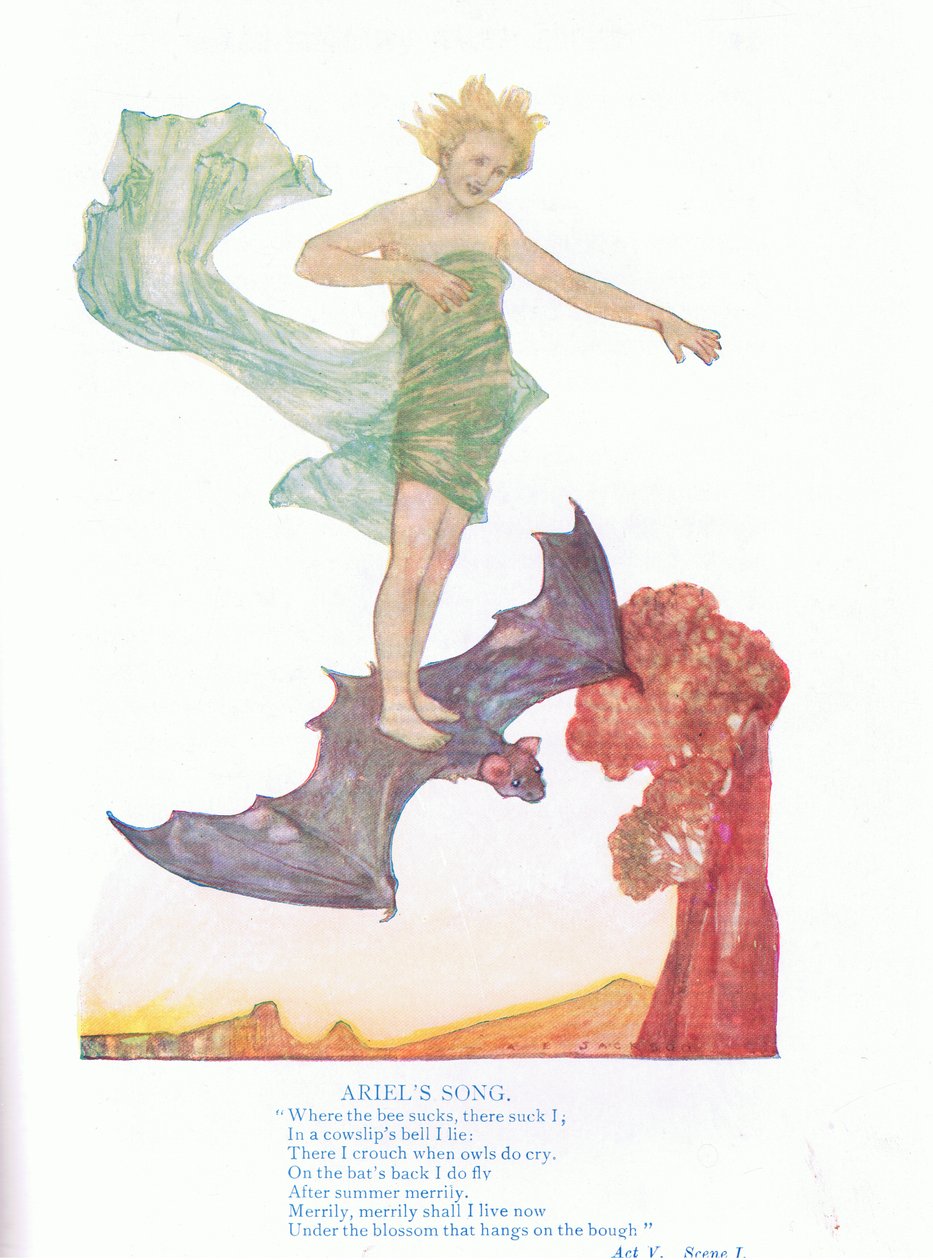 Ariels sang (The Tempest), fra Tales from Shakespeare pub. af Ward Lock & Co Ltd af A. Jackson