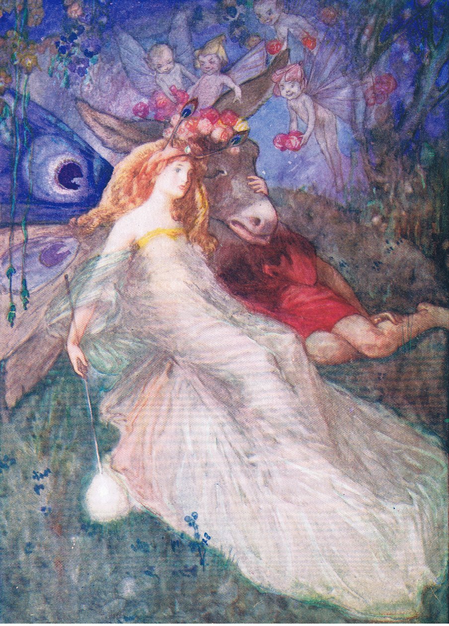 Bottom and the Fairy Queen (En skærsommernatsdrøm), fra Tales from Shakespeare pub. af Ward Lock & Co Ltd, 1930-40