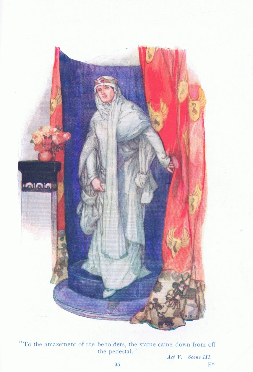 Til beskuerens forbløffelse kom statuen ned fra piedestalen (A Winter