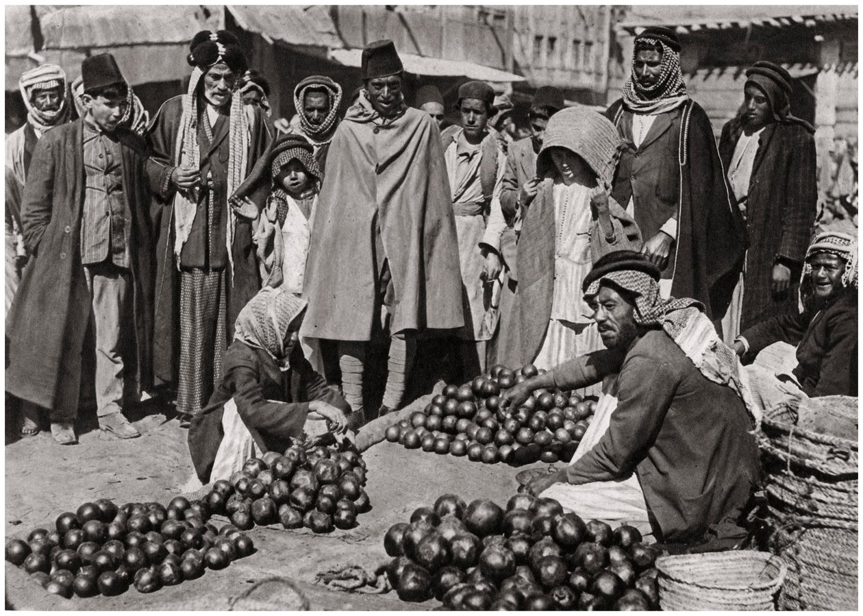 Frugtmarked i Bagdad, Irak, 1925 af A. Kerim