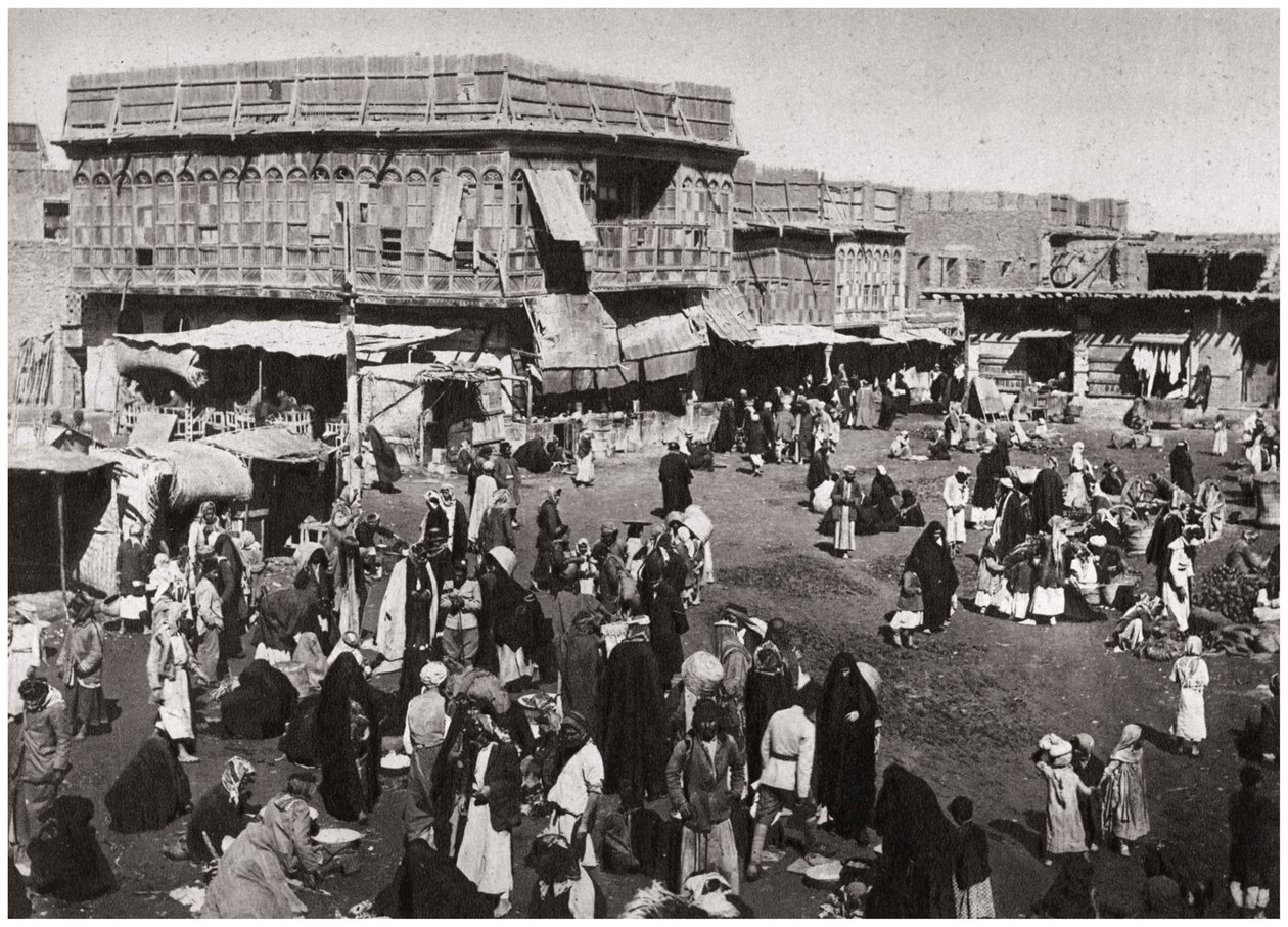 Market al Dijaj-markedet, Basra, Irak, 1925. af A. Kerim