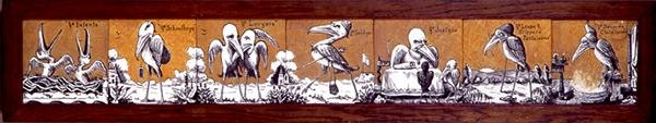 Flisepanel, ca. 1876 (blandet medier) af A. Masson
