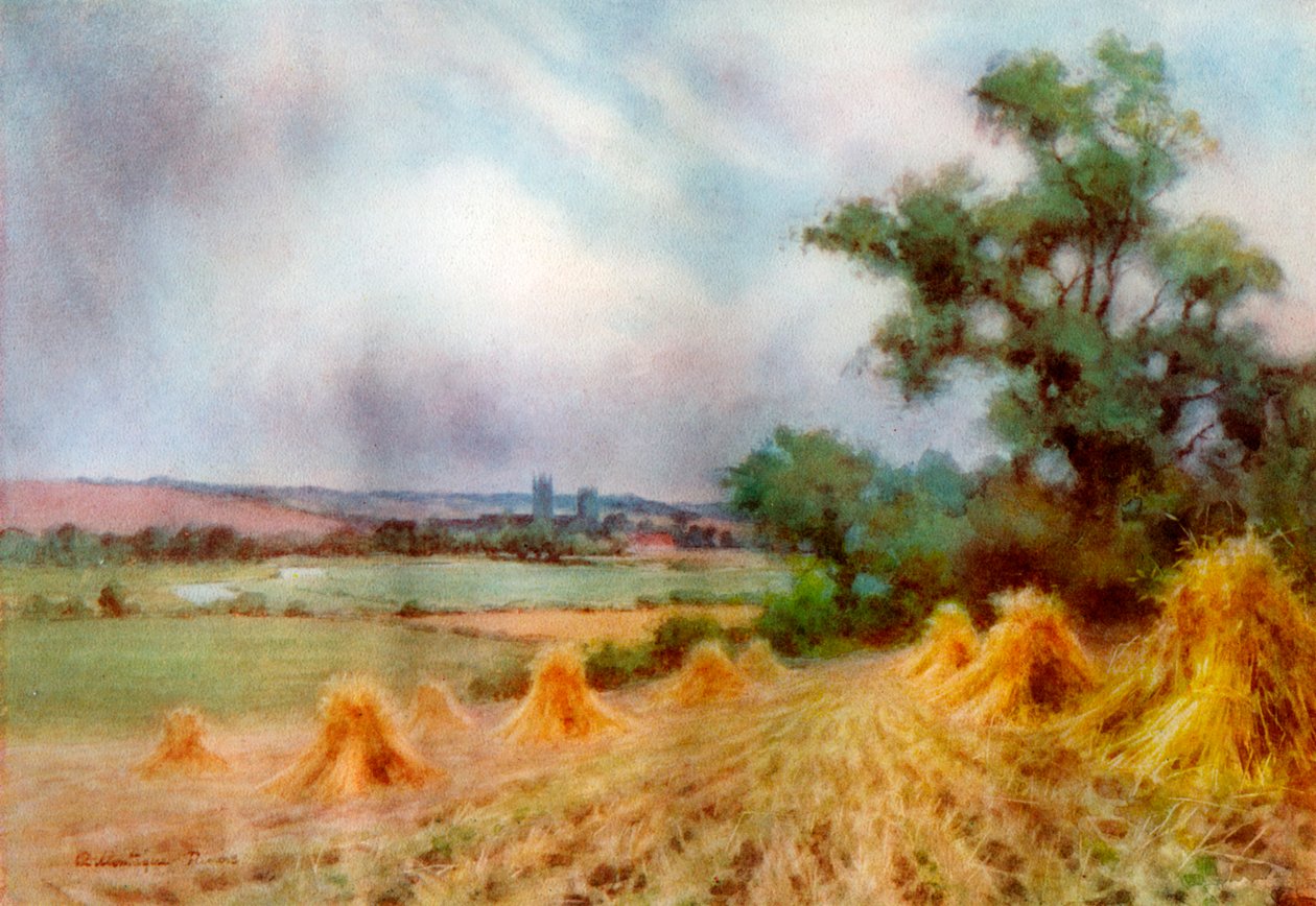 Canterbury fra Sturry Wood, Kent, 1924-1926. af A Montague Rivers