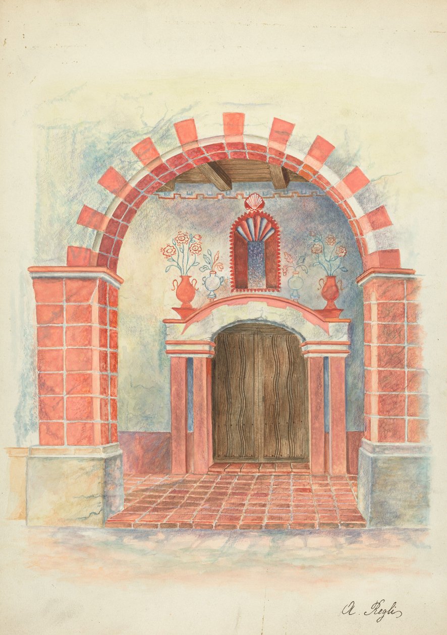 Restaureringstegning af A. Regli