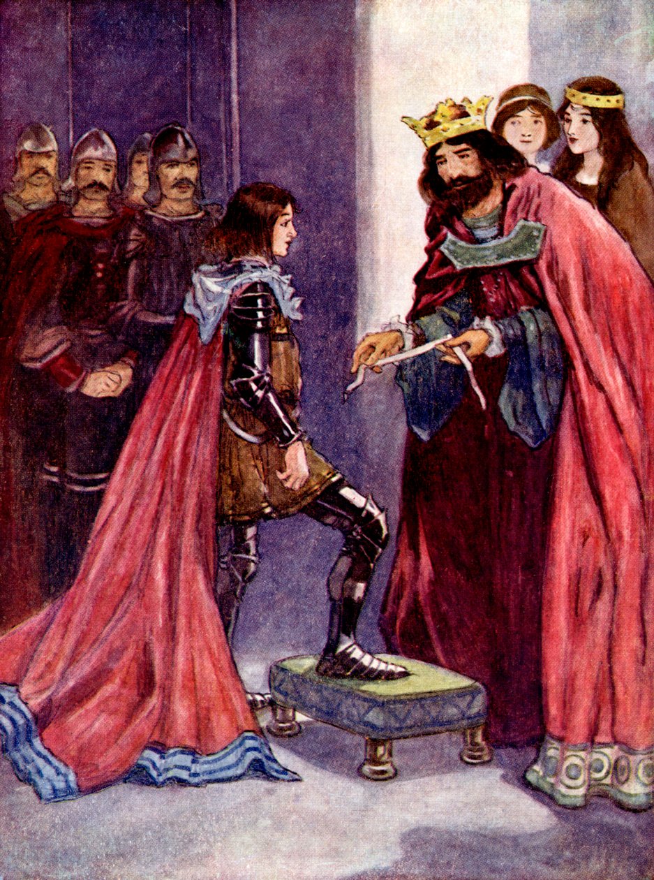 Kongen gjorde den sorte prins til ridder af strømpebåndsordenen, 1348, 1905 af A. S. Forrest