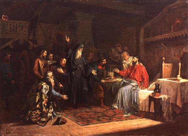 Invitation af prins Posharsky til at lede befrielsen af Moskva fra polakkerne i 1616 af A. Shvaykevich