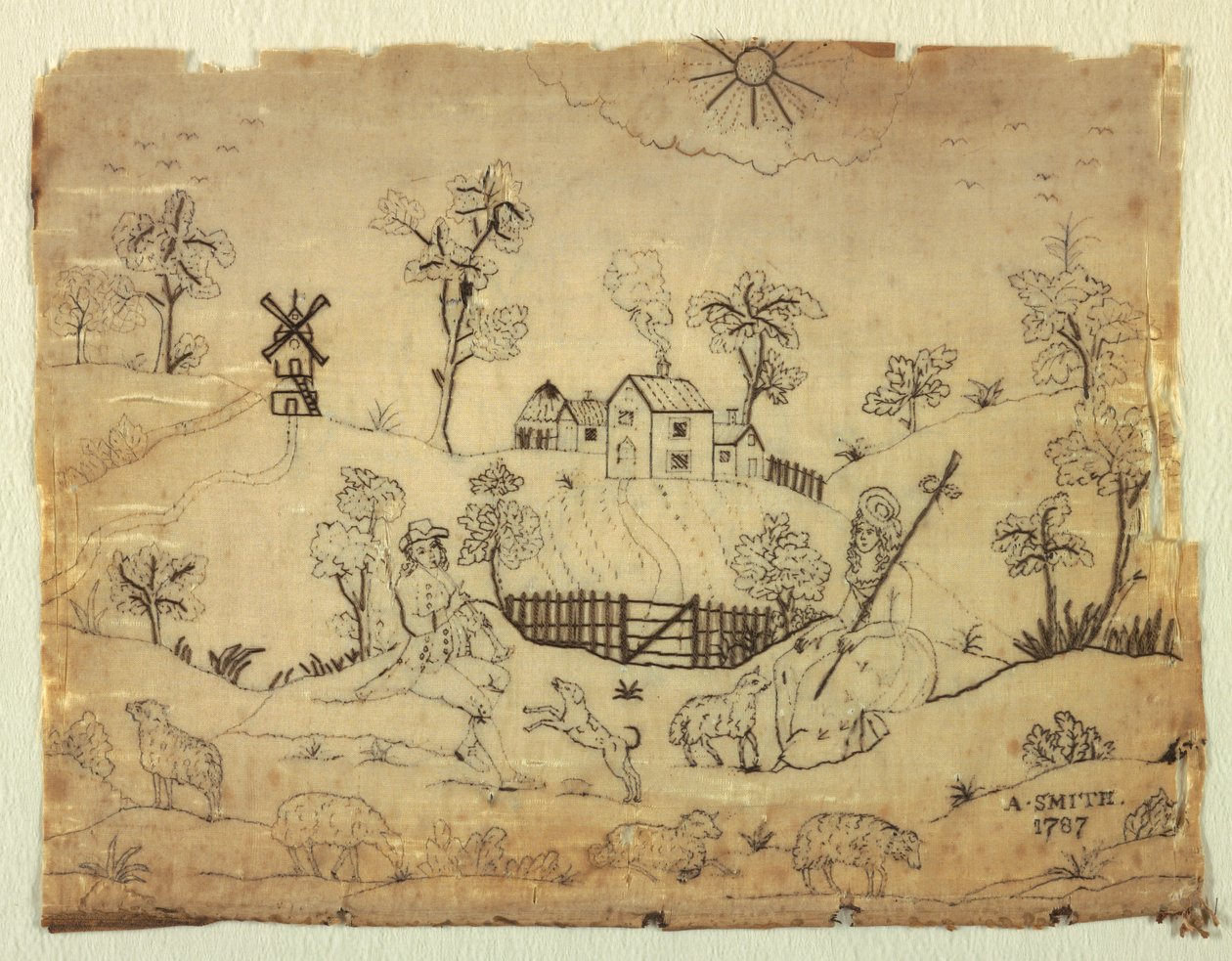 Broderet billede af A. Smith