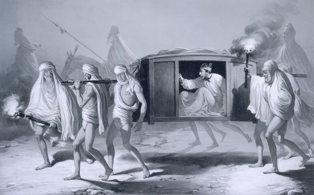 Postchaisestol i indisk stil i Punjab mellem Loudiana og Amritsar, 1859. af A. Soltykoff