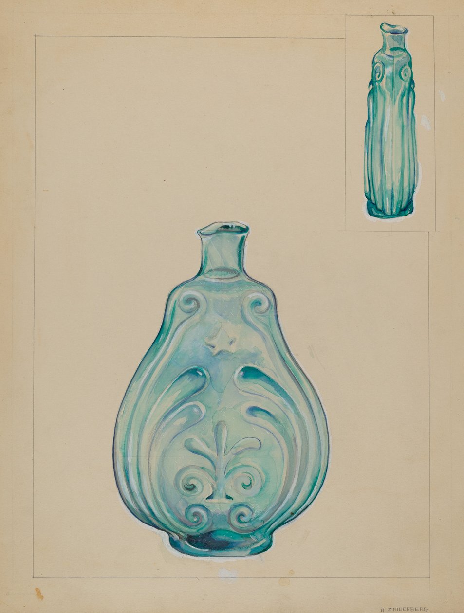 Glas flaske af A. Zaidenberg