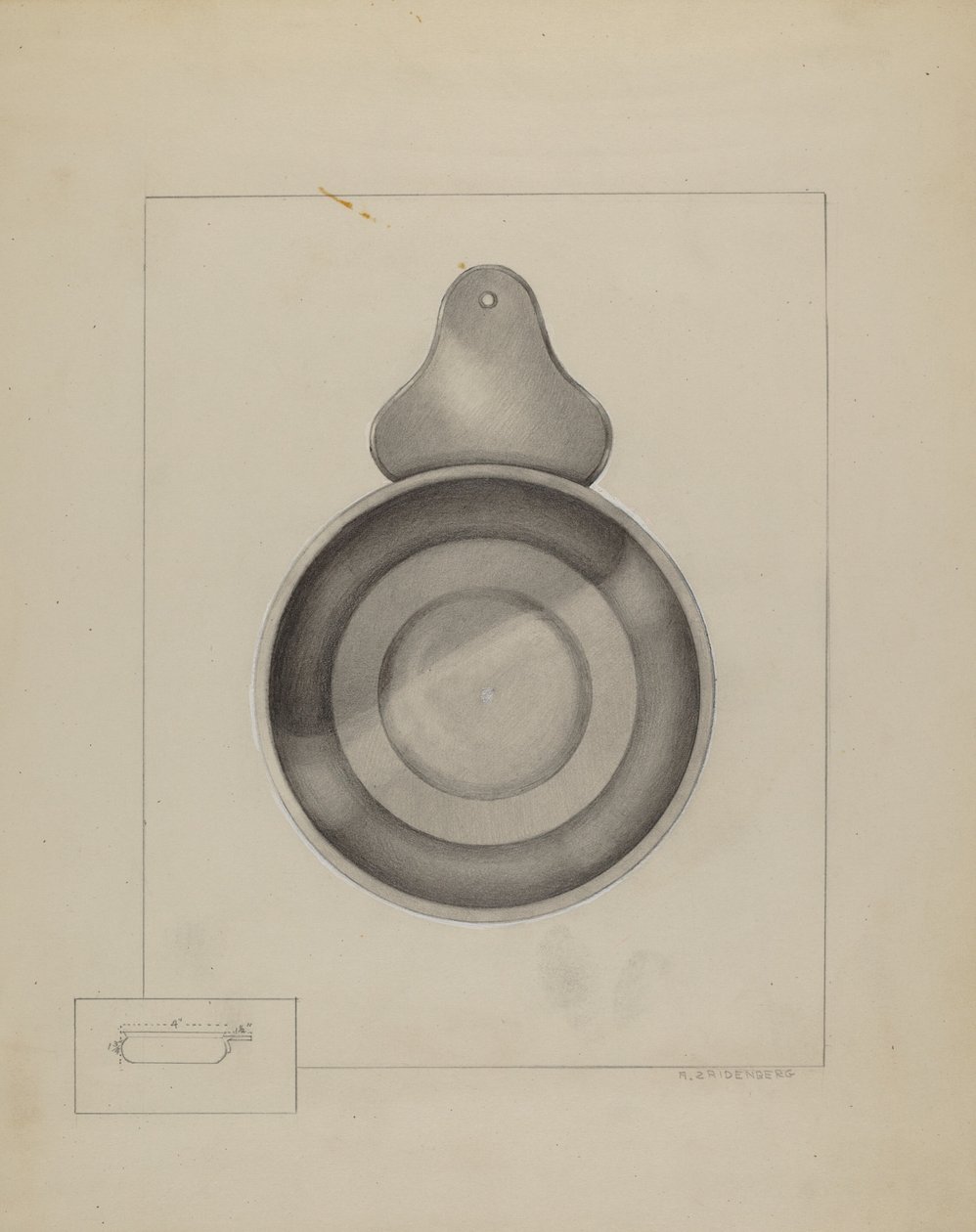 Tin Porringer af A. Zaidenberg