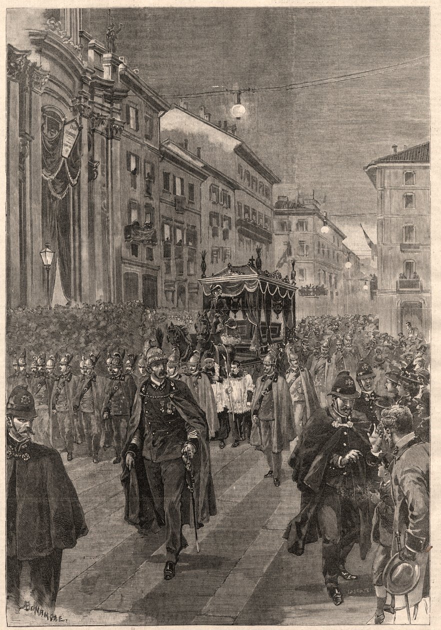 Verdi, Giuseppe: begravelsesoptog, Milano, 26. februar 1901. af A. after Bonamore