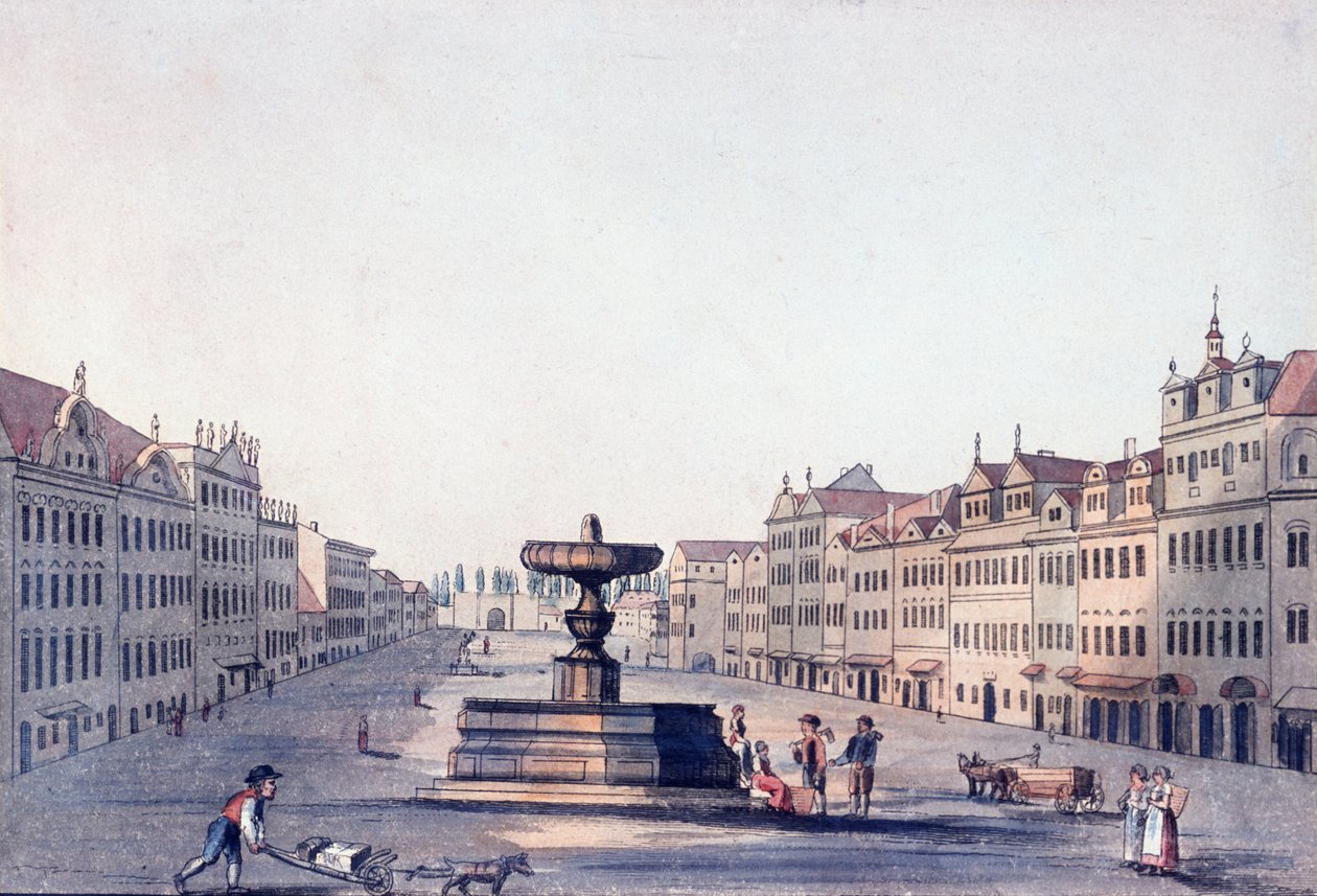 Hestemarked, ca. 1810 af A. and Berka, Johann Gustav