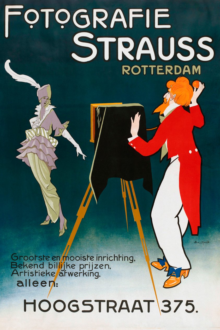 1914 plakat reklame fotografi studie af A. von Roessel