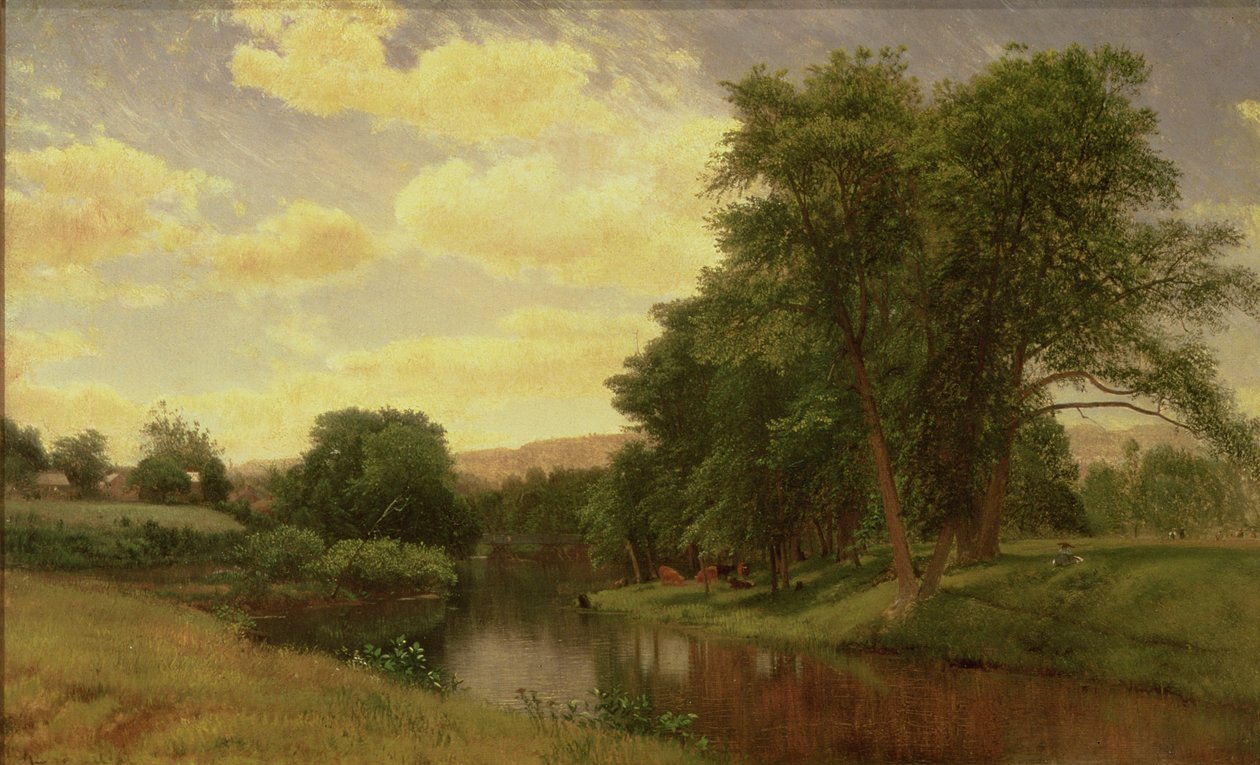 New England Landscape af Aaron Draper Shattuck