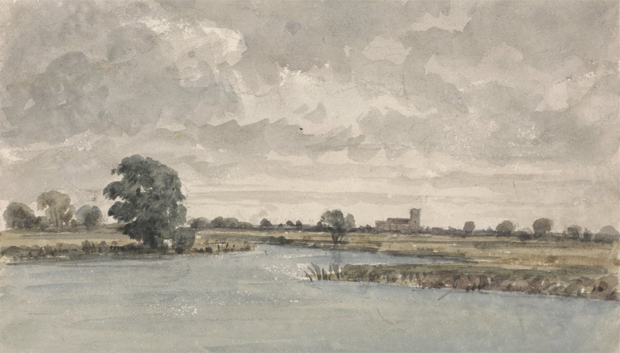 Flodlandskab af Aaron Edwin Penley