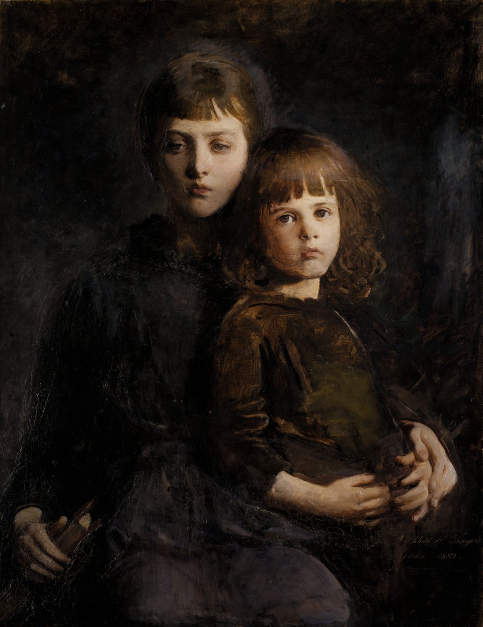 Bror og søster Mary og Gerald Thayer, 1889. af Abbott Handerson Thayer