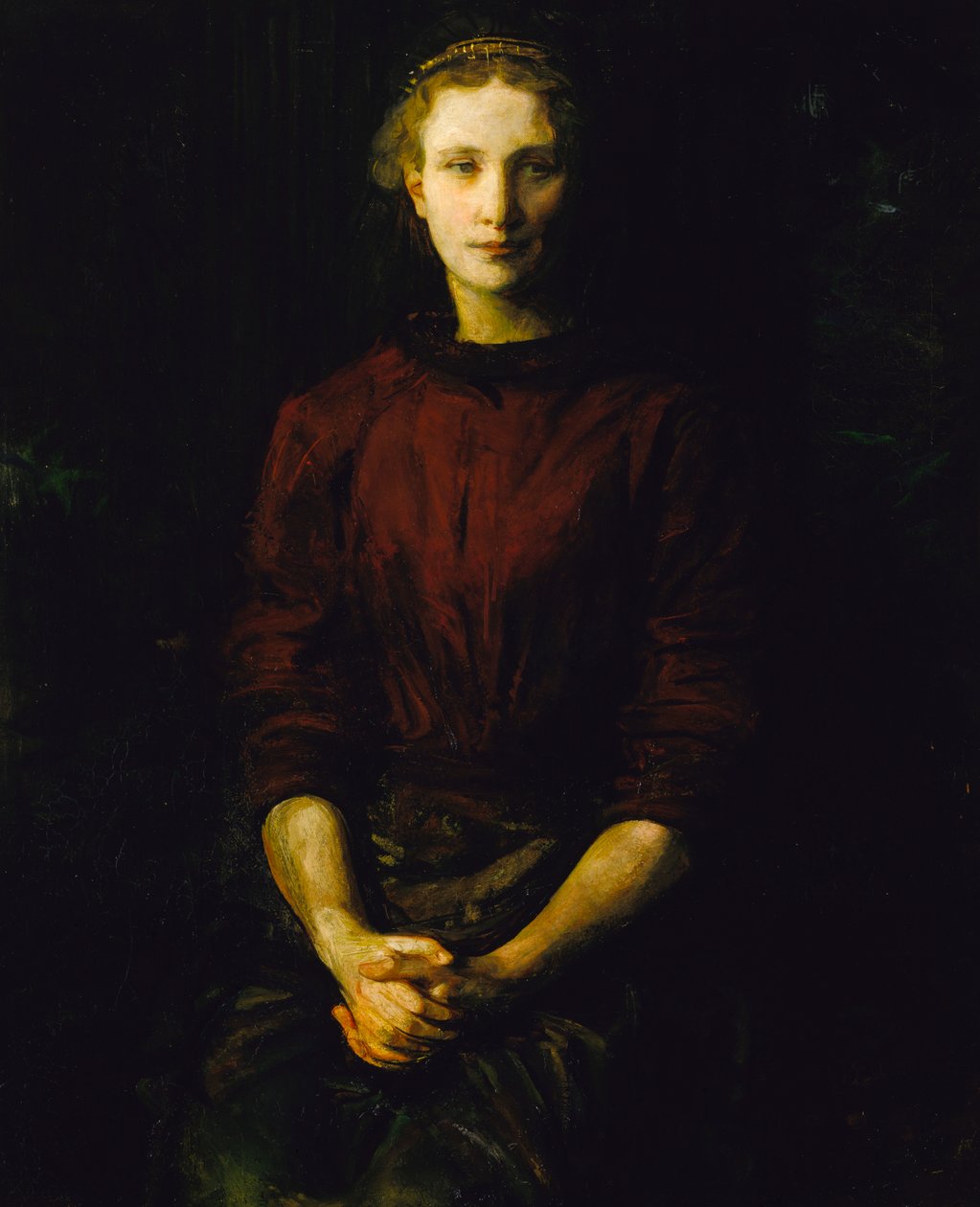 Portræt af en dame fru William B. Cabot, 1900-1902. af Abbott Handerson Thayer