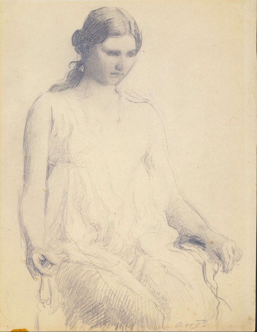 Studie af en ung kvinde af Abbott Handerson Thayer