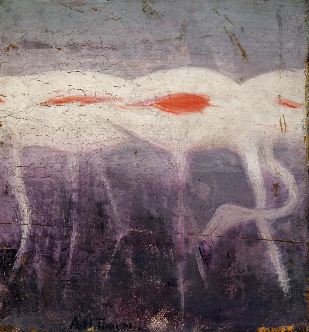 Hvide flamingoer, studie til bogen Concealing Coloration in the Animal Kingdom (Skjult farve i dyreriget) af Abbott Handerson Thayer