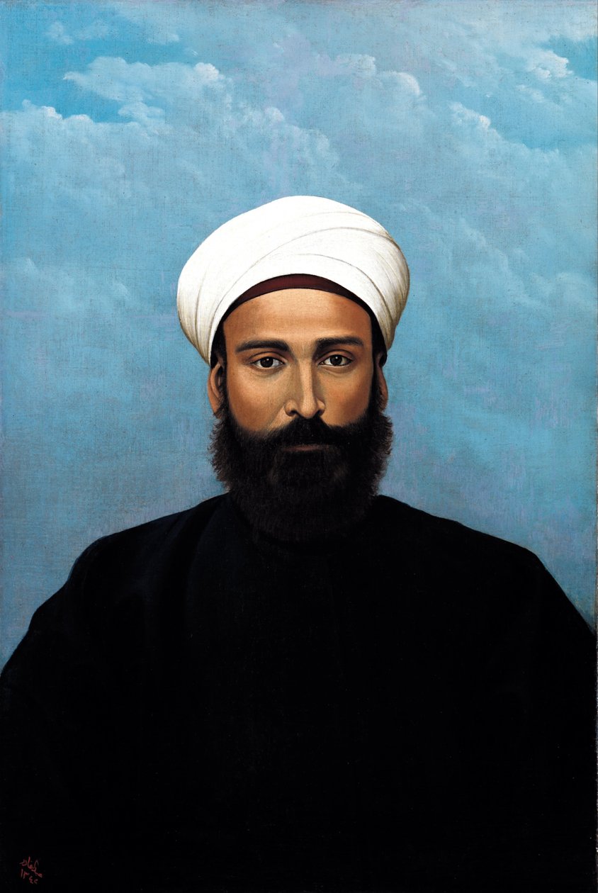 Portræt af Dr. Muhammad Darwish Al Wasi af Abdul Qadir al Rassam