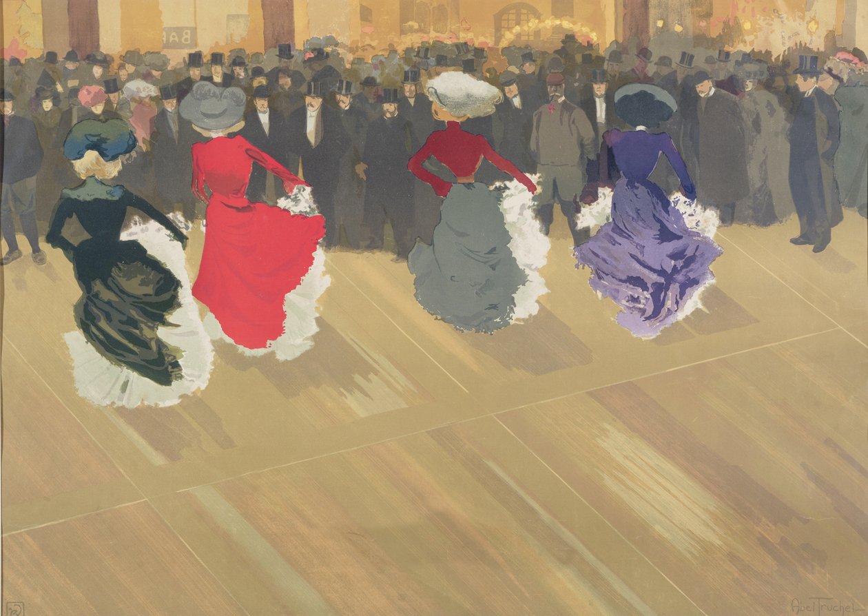 Kvinder Danser Can-Can af Abel Truchet