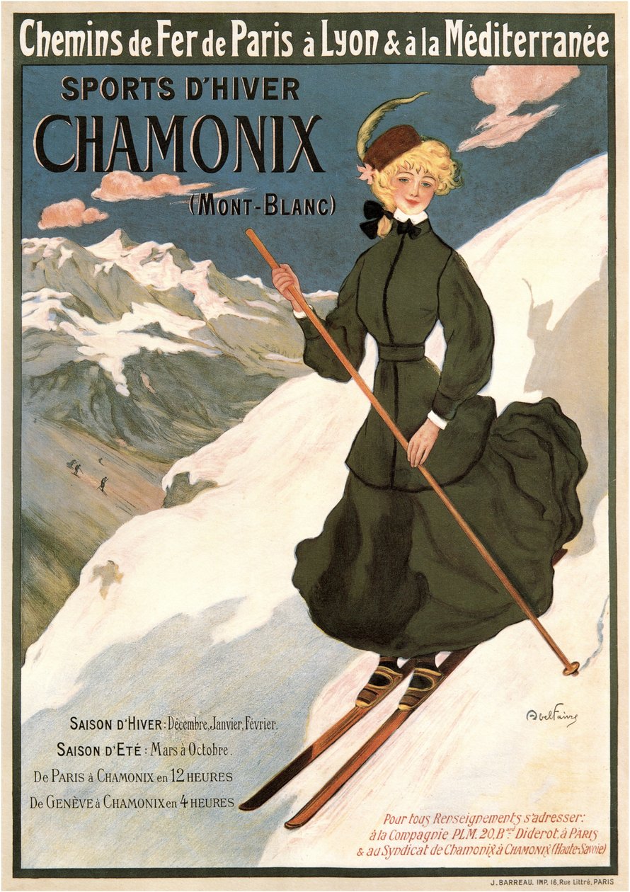 Chamonix Mont Blanc, 1905 af Abel Faivre