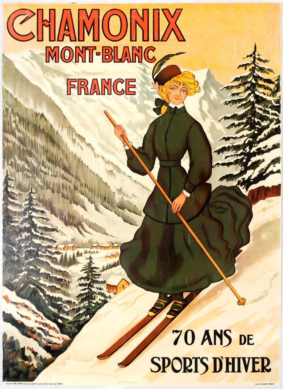 Chamonix Mont Blanc 70 års vintersport. af Abel Faivre