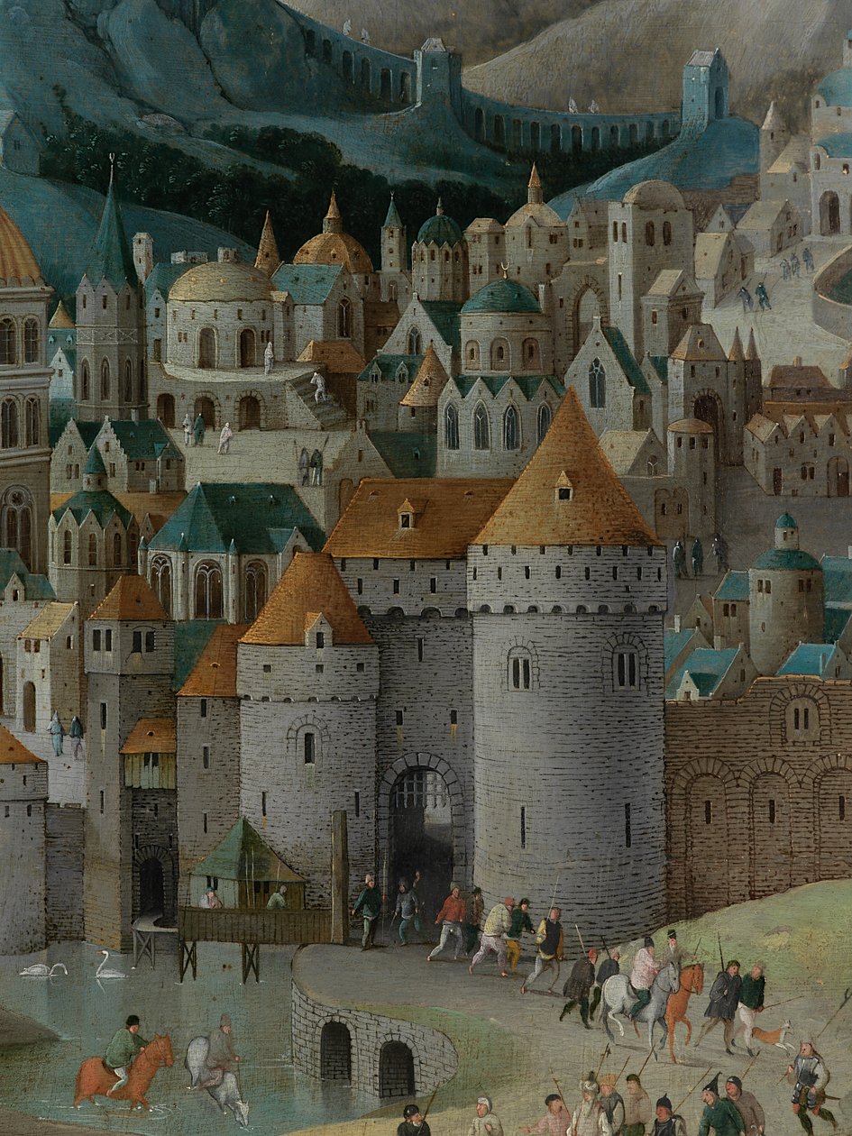 Detalje af Kristus der bærer korset af Abel Grimmer or Grimer