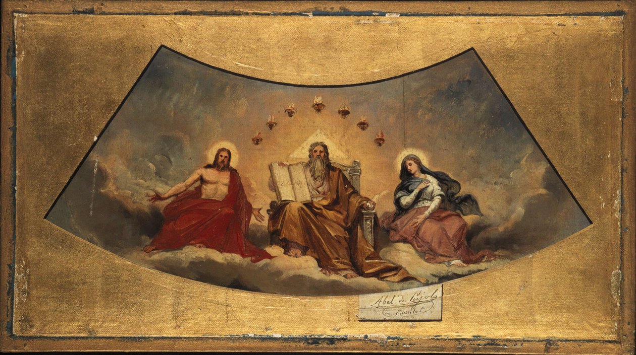 Den evige Fader, Kristus og Jomfru Maria, ca. 1838 (olie på lærred) af Abel de Pujol