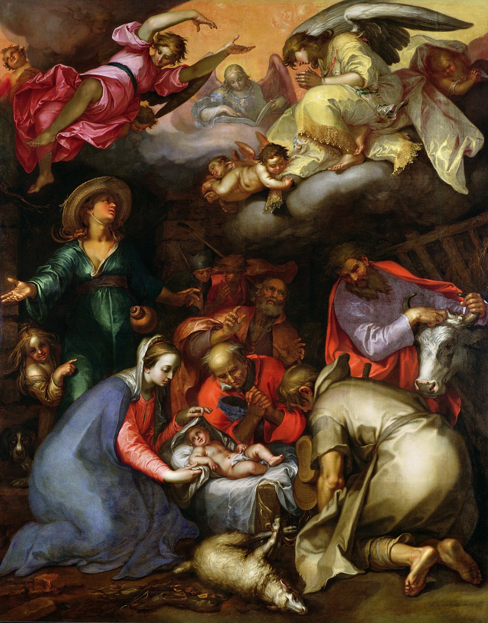 Hyrdernes tilbedelse, 1612 af Abraham Bloemaert