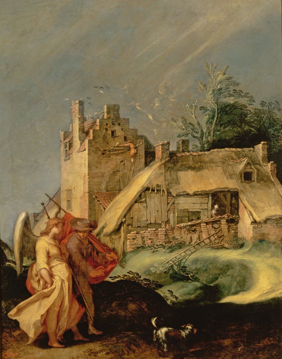 Landskab med Tobias og englen, 1610-15 af Abraham Bloemaert