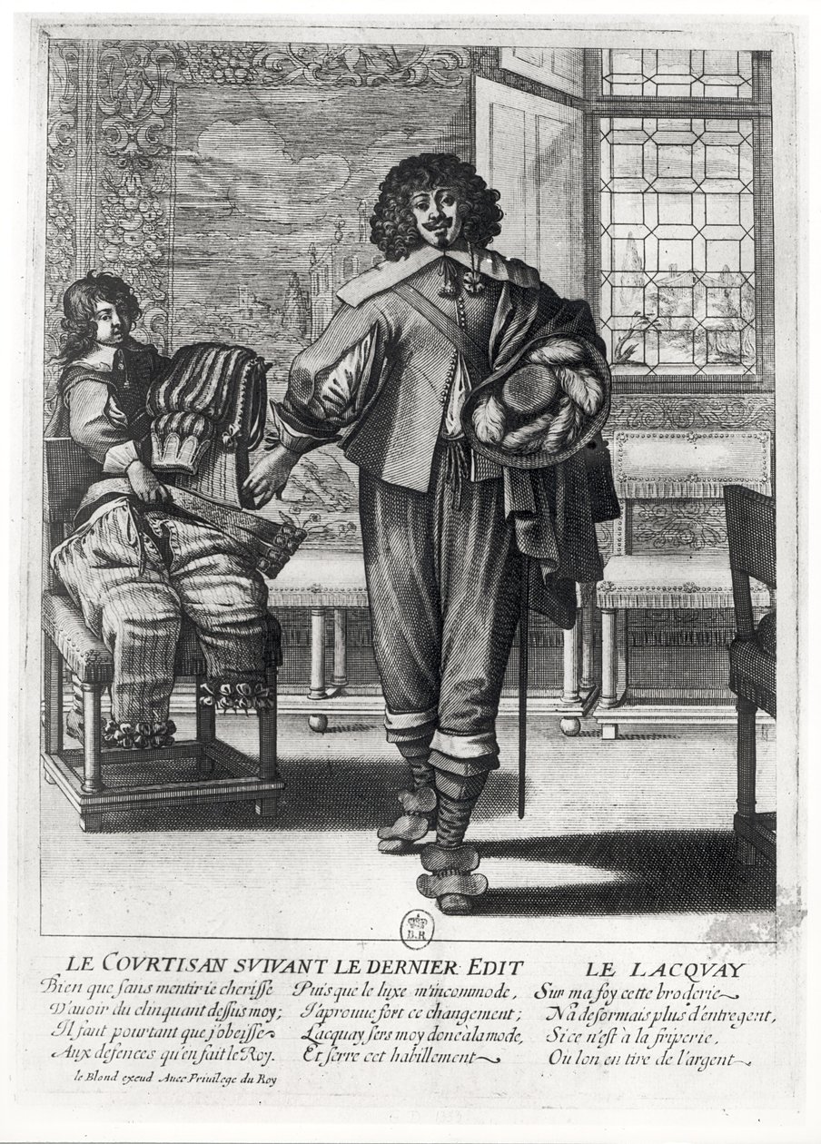 Hofmand efter den sidste kongelige edikt i 1633 og hans lak af Abraham Bosse